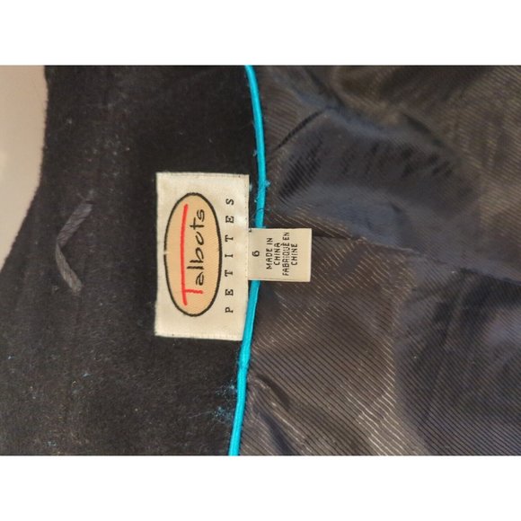 Talbots Wool Mohair Coat Womens Size 6 Black Toggle Front Button Jacket - Picture 9 of 11